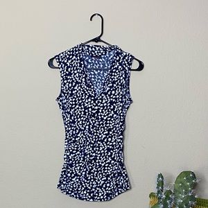 Vince Camuto Blue Cheetah Top